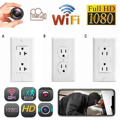 AC Wall Outlet Hidden Camera HD 1080P Home Security Nanny Cam Video Recorder • $59.84