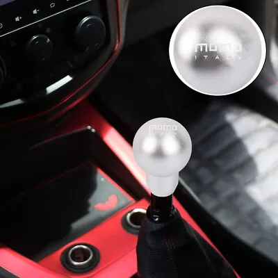 Universal MOMO Aluminum Silver Round Ball Manual Gear Shift Knob Shifter • $13