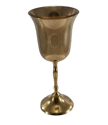 Vintage Solid Brass Ware Wine Cup Goblet Made In India • $12.97