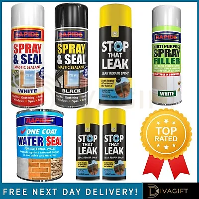 £6.99 • Buy Stop That Leak Spray Seal Fix Holes Waterproof Sealant Mastic Gutter Roof Repair