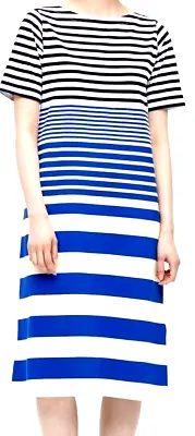 UNIQLO X MARNI Striped Short Sleeved Dress BLUE L Large NEW • £25