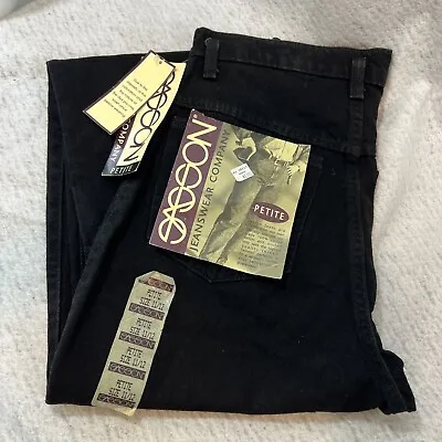 Vintage Sasson Petite Jeans Black Size 11/12 High Waist 100% Cotton 5 Pocket • $25