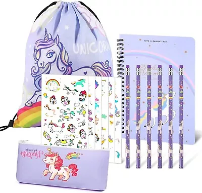 Unicorn Gifts For Girls Stationery Gift Set For Girls Age 5 6 7 8 9 10 Year Old • £8.49