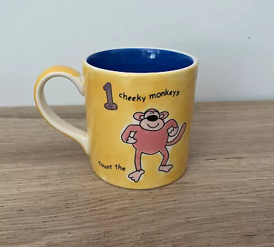 CHEEKY MONKEYS Handpainted Ceramic Children’s Mug By Whittard Of Chelsea VGC • £11.95