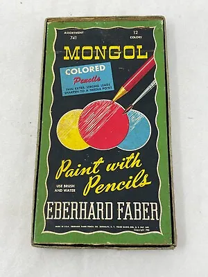 Vintage 1950 Eberhard Faber Co. Mongol #741 Colored Indelible Pencils W/box • $9.99