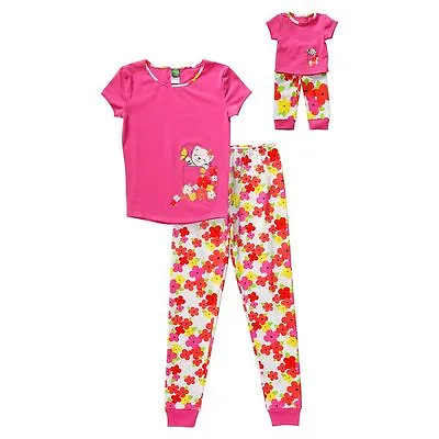 Dollie Me Girl 4-14 And 18  Doll Matching Floral Cat Pajama Outfit American Girl • $24.99