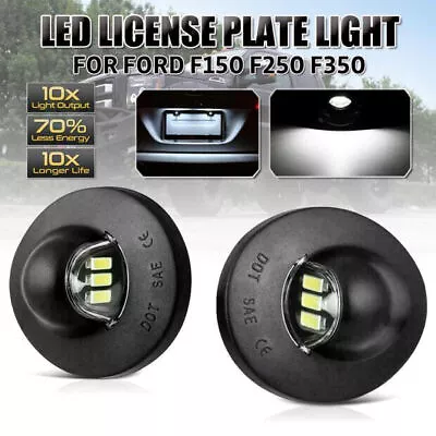 $8.69 • Buy 2pcs LED License Plate Light Replacement For Ford F150 F250 F350 1990-2014