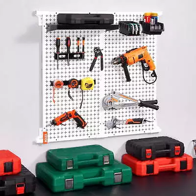 Pegboard Wall Organizer 32 X32  330lbs Metal Garage Pegboard Organizer 2-Pack • $34.19