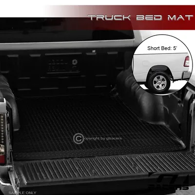 $88 • Buy For 2019-2022 Dodge Ram 1500 5.7' Black Rubber Diamond Truck Bed Floor Mat Liner