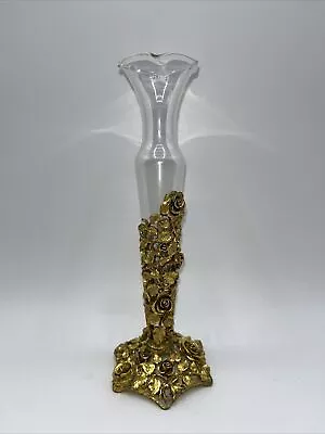 Vintage Matson Filigree Vanity Bud Vase With Glass Insert • $34