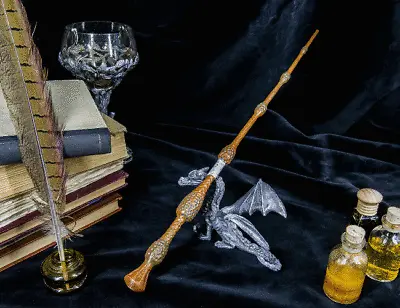 3D-Printed Full Size Magic Wand For Wizard Cosplay Witchcraft Warlock Costume • $20
