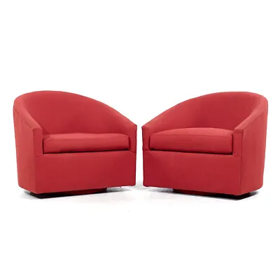 Milo Baughman For Thayer Coggin Mid Century Swivel Lounge Chairs - Pair • $5347