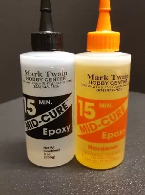 Mark Twain Hobby Mid-Cure 15 Minute Epoxy 9 Oz • $22.99