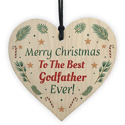 £3.99 • Buy Godfather Gift For Christmas Heart Godparent Christening Gift Dad Brother Gift
