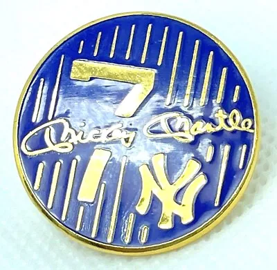 Mickey Mantle #7 Signature New York Yankees Limited Collectible Blue Pin • $34.99