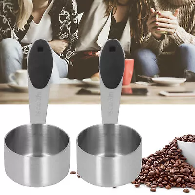 2Pcs Stainless Steel Coffee Measuring Scoop 1/8 Cup 30ml Measuring Tablespoon • $10.24