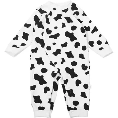 Infant Fall Outfit Sleeve Baby Bodysuit Baby Girl Bodysuit Cow Print • £10.49