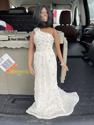 2009 The Danbury  Michelle Obama Inaugural Ball White Dress Porcelain Doll. • $25