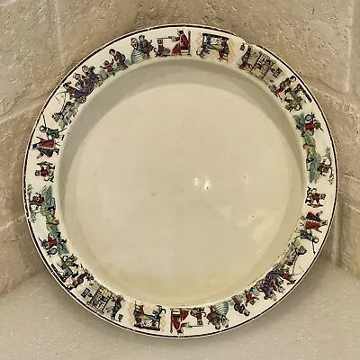 Kids Cereal Bowl Antique Edwin M. Knowles China Co Vitreous Puss & Boots Pattern • $30