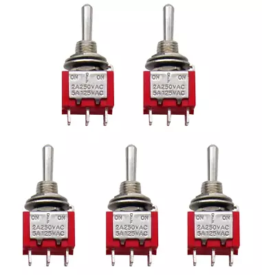 Momentary (On)Off(On) Toggle Switches 6-Pin DPDT-5 PackPoint Motor PecoHornby  • £8.99