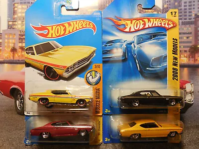 Hot Wheels 69 CHEVELLE SS 396 LOT 4 CHEVY New Models MUSCLE MANIA FIRST EDITIONS • $22.95