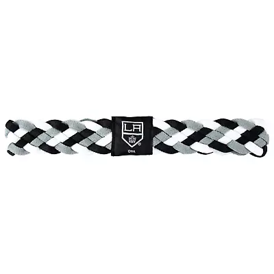 NHL Los Angeles LA Kings Black Gray White Braided Hair Band Headband Workout • $9.99