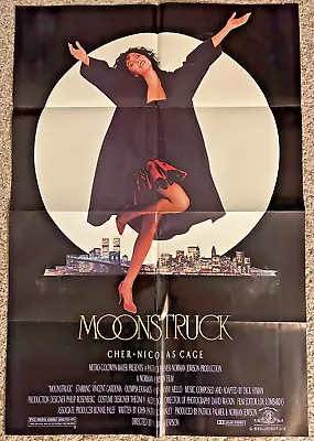 MOONSTRUCK (1987) Original Movie Poster 27x41 Folded One Sheet CHER BP18 • $24.99