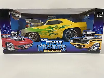 Vintage 2000 Funline 1969 Camaro Original Too Hot Muscle Machines 1/18 Sealed • $54.95