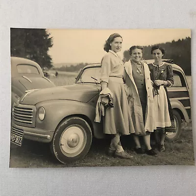 Vintage NSU Fiat Automobile Car With Women Photo Photograph Print  • $49.99