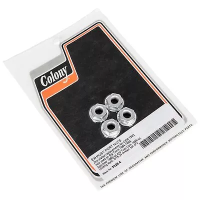 Colony #3328-4 Zinc Plated Exhaust Port Nuts Harley-Davidson 1986-Up XL 1984-99 • $4.84