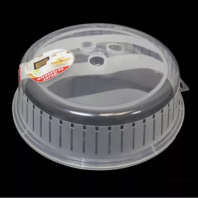 BPA Free Plastic Clear Microwave Cover For Food 24/26cm Wide W/ Air Vent • £6.99