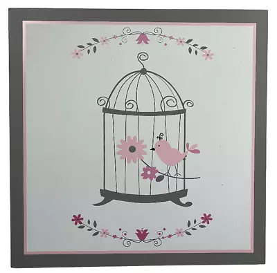 2-Pack Olivia Rose / My Baby Sam Wall Decor #WA170 Pink Bird In Cage+Flowers 19z • $39.95