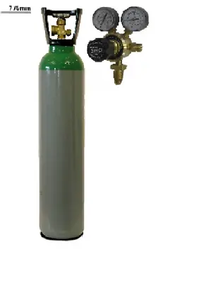 CO2 ARGON MIX Full Gas Bottle 10L 200B MIG TIG Welding Cylinder + Gas Regulator • £149.99