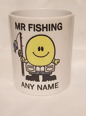 Mr Men FISHING Personalised Mugs Funny Christmas Gifts Present Rude Secret Santa • £8.85