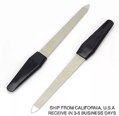 Double Side Metal Manicure/pedicure Nail File With Black Handle 2 Pcs • $4.99