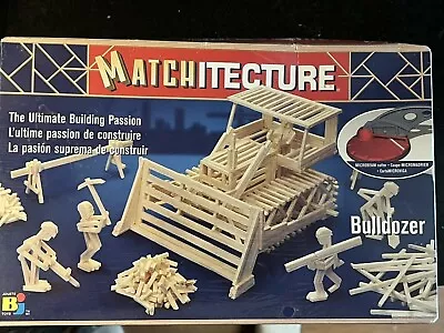 Matchitecture 6640 - Bulldozer Wooden Matchstick Model Kit - New In Box • $22.99