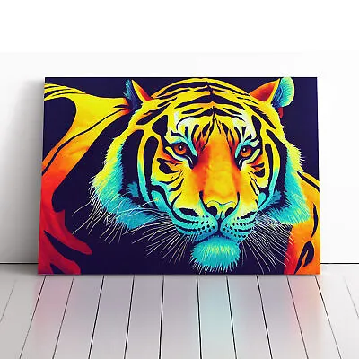 Colourful Tiger Art Vol.4 Abstract Canvas Wall Art Print Framed Picture Decor • £29.95