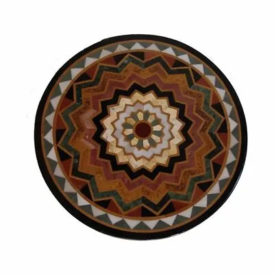 £554.82 • Buy 24  Round Marble Coffee Table Top Semi Precious Stones Pietradura Inlay Decor