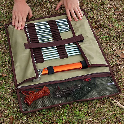 Outdoor Tool Bag Storage Holder Camping Canvas Travel Luggage Tent Peg Nails Bag • $18.04