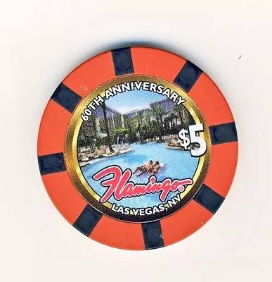 Flamingo - Las Vegas NV $5 60th Anniversary Casino Chip Uncirculated • $6.99