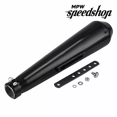 £37.99 • Buy Universal 448mm Custom Megaphone Motorcycle Exhaust Silencer - Black