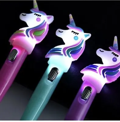 Light Up Unicorn  3 Gel Pens Pink Lilac And Pale Turquoise. Pack Of 3 For 🎅 • £5