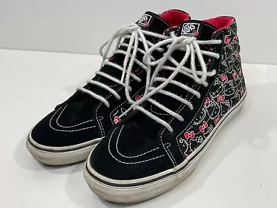 🛹 VANS X Hello Kitty : Sk8 Hi-Top T375 Skate Shoes Womens 10 : Mens 8.5 • $59.99