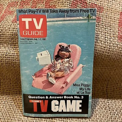 Vintage TV Guide August 1981 Miss Piggy Muppets My Life Le Top No Label Magazine • $14.95