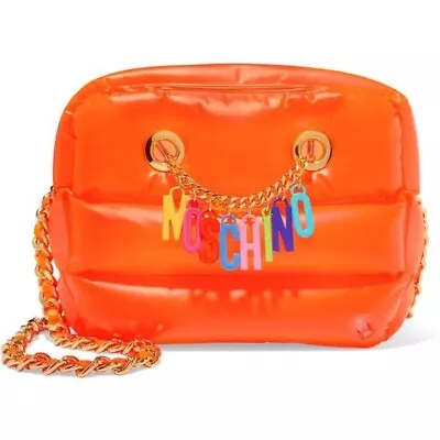 Moschino Inflatable Logo Shoulder Bag Orange Authentic • $128.75