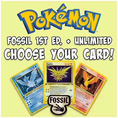 $20 • Buy 1999 Pokémon FOSSIL: Choose Your Card! 1st Edition & Unlimited WOTC TCG NM/LP
