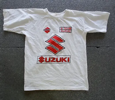 Team SUZUKI T Shirt VINTAGE Cars Racing Top-Line Lemon Collection White Cotton • $55