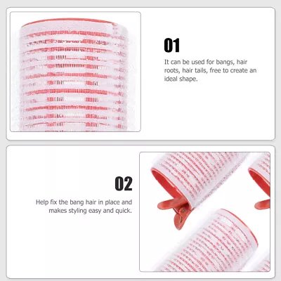 6pcs Self Grip Hair Rollers Dark Red • £10.19