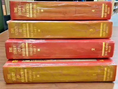 STORY OF MANKIND A PICTURESQUE TALE OF PROGRESS - Lot Of 4 Hardcover Books 1963 • $18