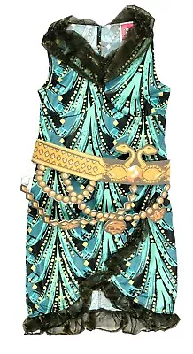 NEW Youth Girls L Monster High Cleo De Nile Costumes 2 Pc Dress & Belt Free Ship • $13.99